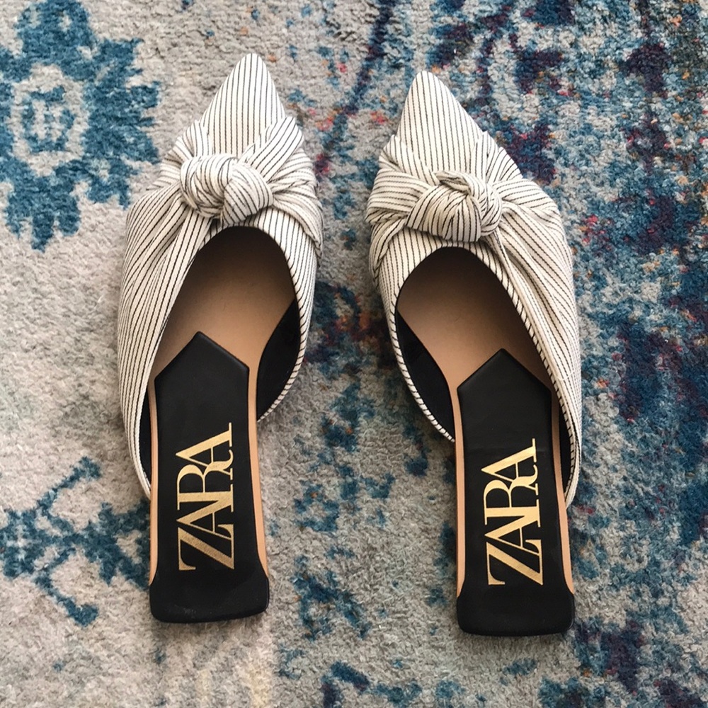Zara striped flats